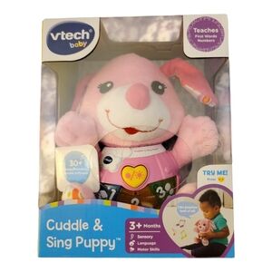 VTech Baby Cuddle &‎ Sing Puppy Interactive Plush Toy Teaches First Words